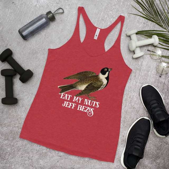 Eat My Nuts Jeff Bezos Racerback Tank