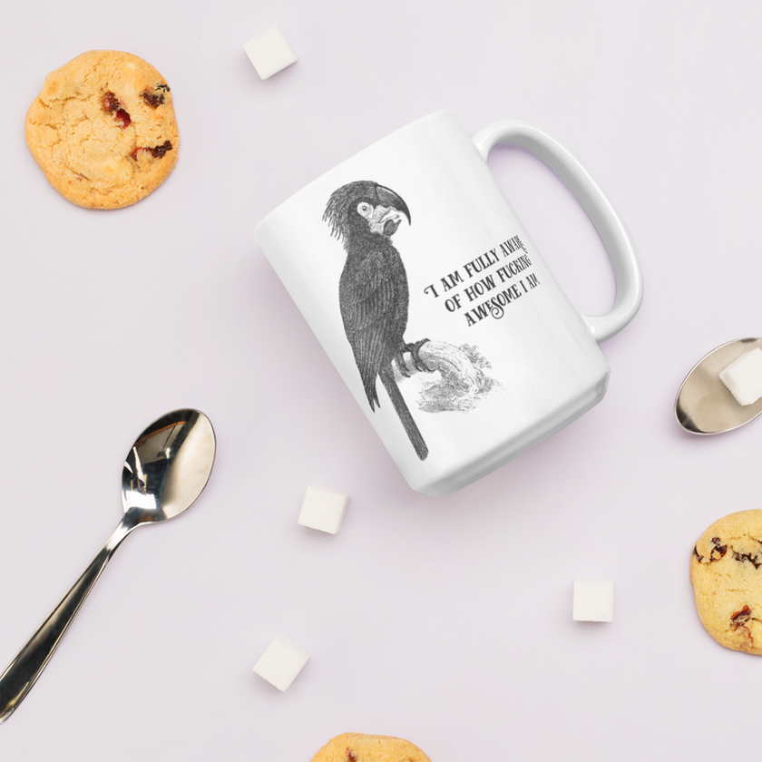 Fuck You Im Awesome Mug Effin Birds 1483