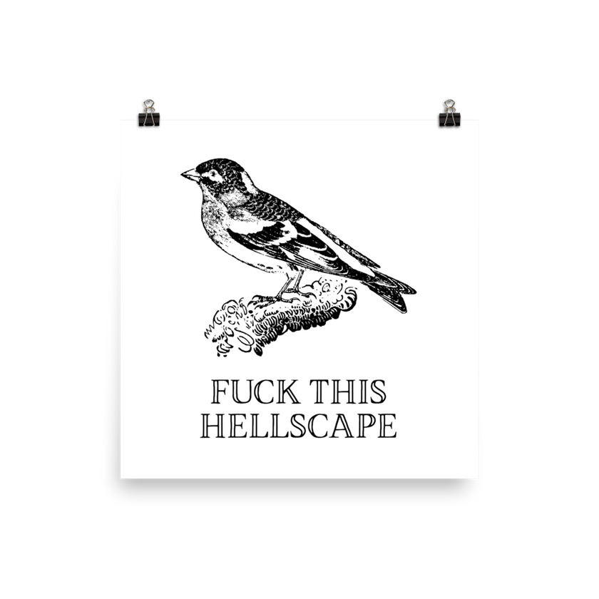 Fuck This Hellscape Poster Effin Birds 7739